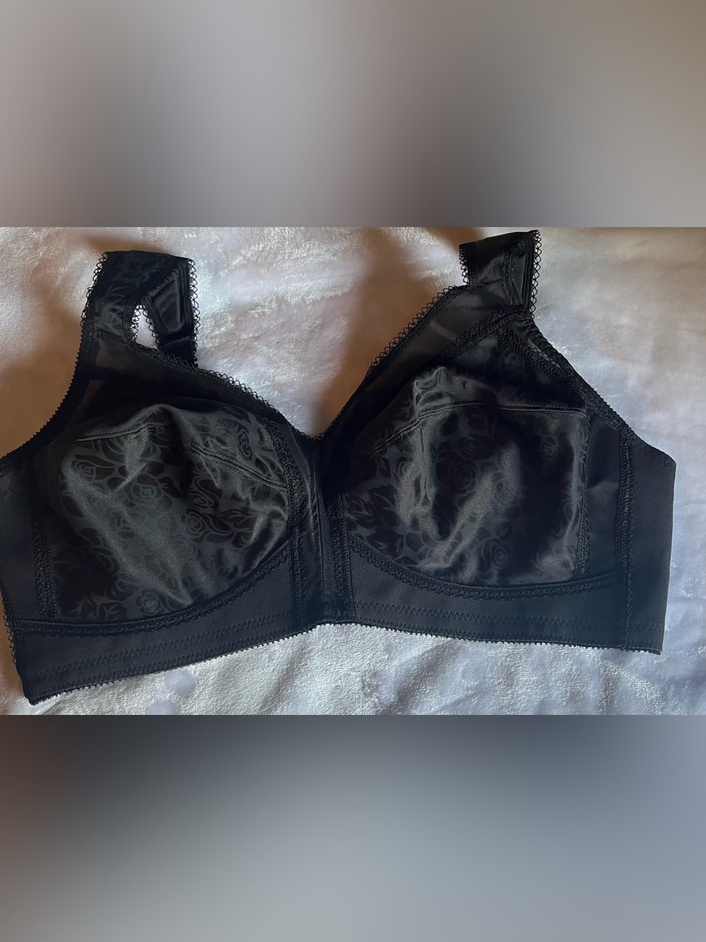 Bra Ultimate Shoulder Comfort Side & Back Smoothing Playtex 40D black New